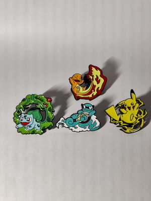 Σετ Pokémon enamel pins με Pikachu, Charmander, Squirtle και Bulbasaur καινούργια