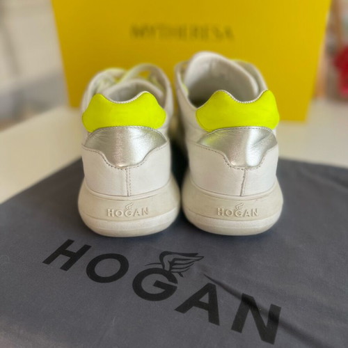 Hogan sneakers for women like new, size 39, white and yellow