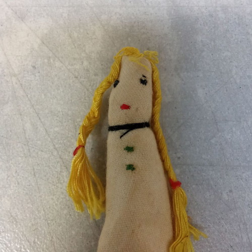 Collectible Sewing Doll used, 1970s seamstress pincushion