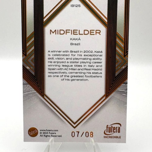 2024 Futera Incredible Kaka Bronze card new