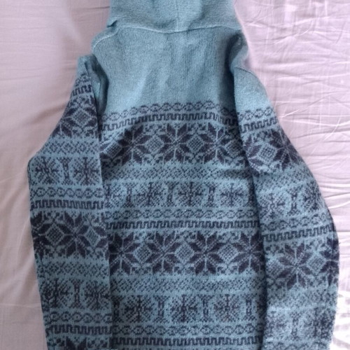 Franklin Marshall wool cardigan, size Large, blue