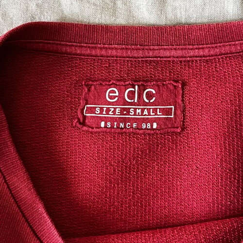Esprit edc 2-in-1 red long-sleeve shirt like new, size S