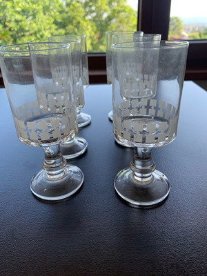 Aperitif glasses new, set of 6, 12 cm height