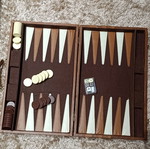 Backgammon leather case like new