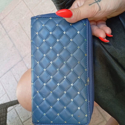 Doca wallet new, blue with minor wear