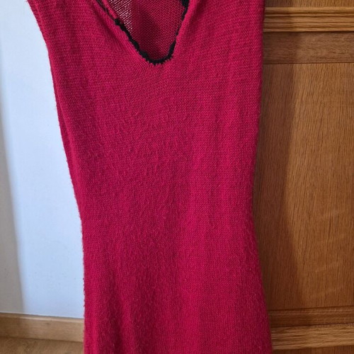 Sleeveless wool dress made of alpaca wool used, size S/M