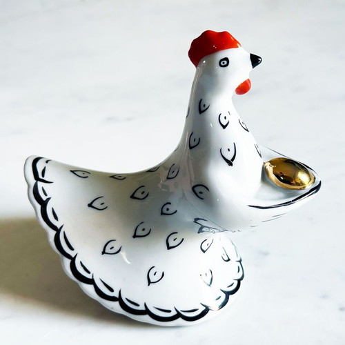 Vintage porcelain decorative chicken Gardner Russia like new