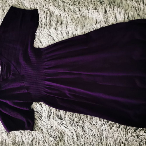 Purple wool dress like new, winter, elastic