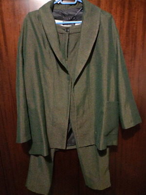 ICONA Buttonless Blazer Suit used, charcoal green, EU 46