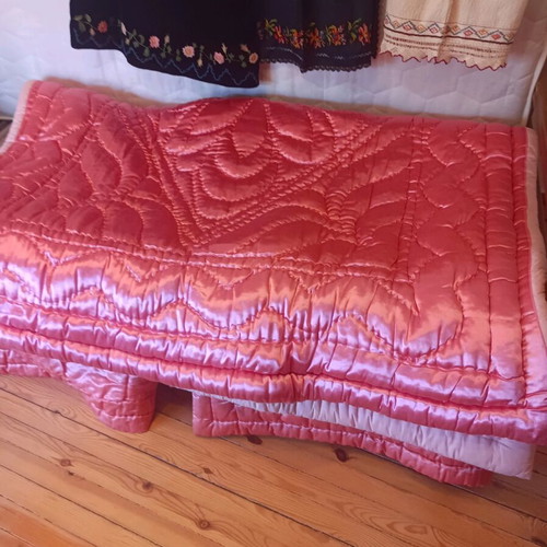 Quilts two single and one double, new wool silk handmade