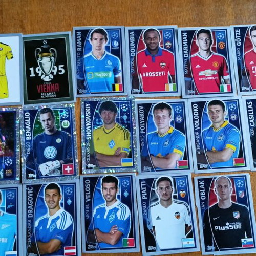 UEFA Champions League stickers new, set of 17 pieces