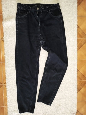 Zara cigarette high-waist black jeans like new, size XS