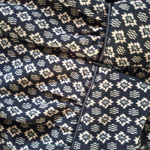 Skirt black with pattern used, mi demoiselle, size S