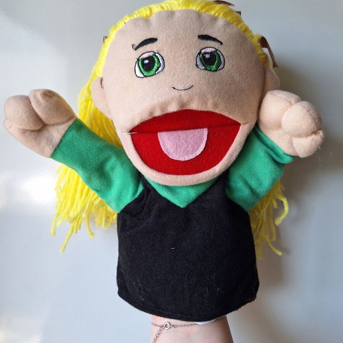 Girl plush puppet new, pack of 10 pieces