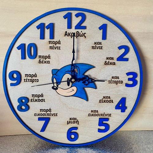 Educational personalized wall clock new 30cm