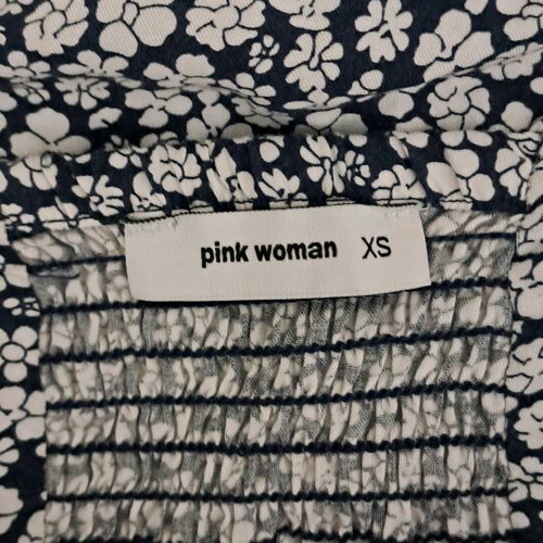 Pink Woman dress like new, size XS, white and blue