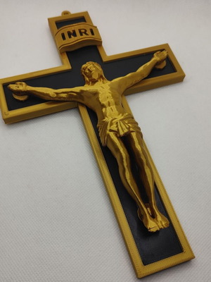 Cross with Jesus Christ new, 3D printed