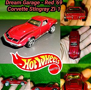 Hot Wheels 2/10 Dream Garage - Red '69 Corvette Stingray Zl-1 (2009)toy car Mattel αυτοκινητάκι