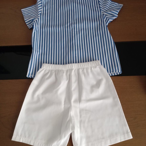 Summer set for boy 6-7 years, like new, white and blue