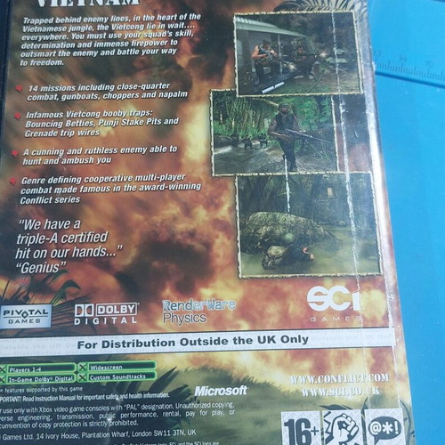 Vietnam for Xbox (Original) like new with manual and box