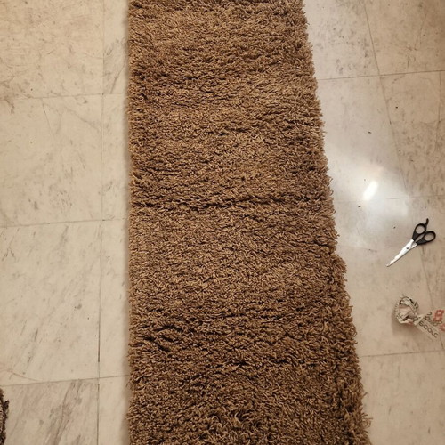 Shaggy rugs, like new, set of 2 brown runners 60x160 cm