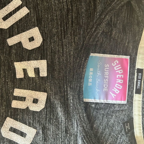 Superdry women's short sleeve grey t-shirt like new