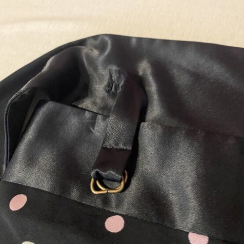 Stenia polka dot skirt with satin belt like new, size M
