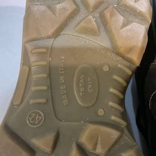 Men's leather work shoes, brown, size 42