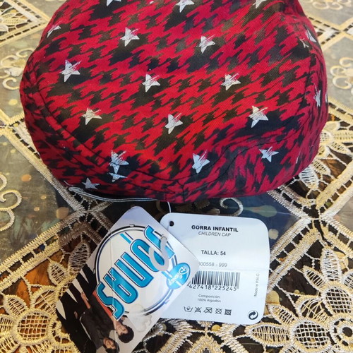 Jonas Brothers Disney Military Style Hat New, Size 54, Red and Black