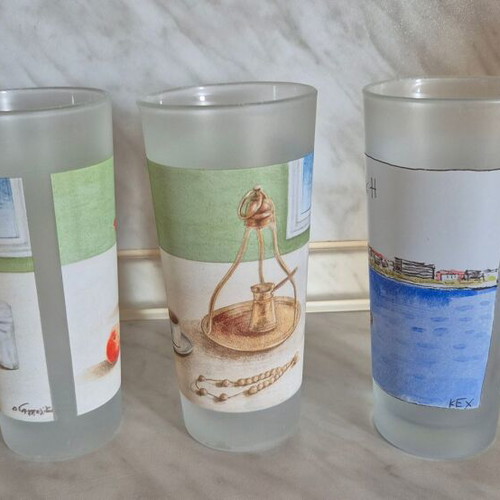 Lumidis Glasses like new, set of 3 pieces