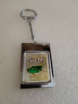 Vintage keychain notebook used, Cyprus design