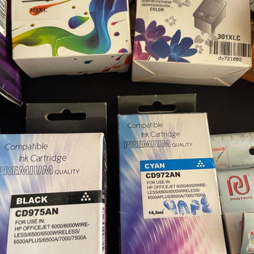 Printer ink cartridges new, pack of 24, compatible with HP printers