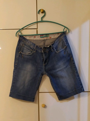 Aggressive women's denim shorts like new, blue, size XL