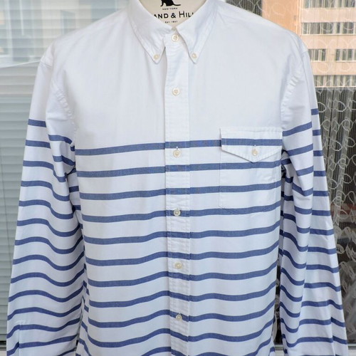 Polo Ralph Lauren Men's Navy Striped Button Down Shirt XL