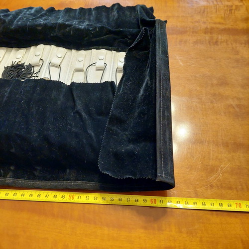 Leather jewelry presentation case like new, black