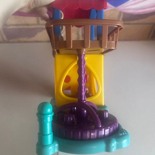 Fisher-Price Little People playground with slide and tic-tac-toe used