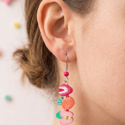 Handmade Y2K Three-Fruits Combo Earrings colorful