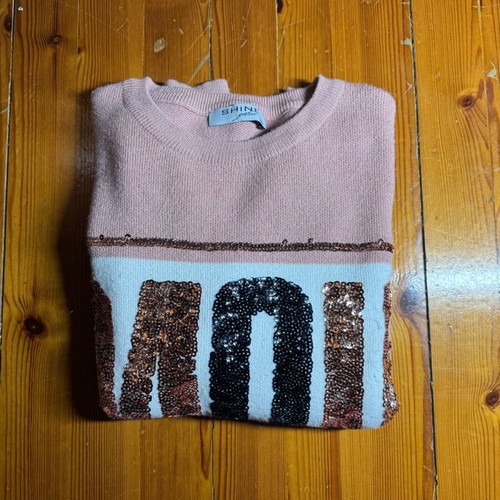 Shine pink pullover like new, size M