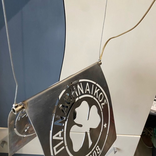 Handmade Panathinaikos lamp used, iron