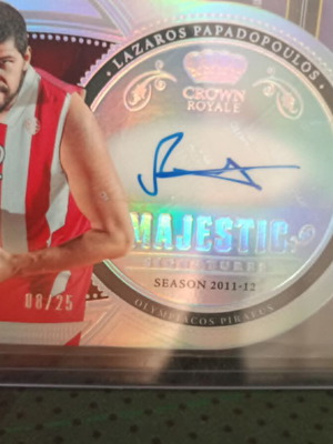 Lazaros Papadopoulos Majestic Signatures Olympiacos card new