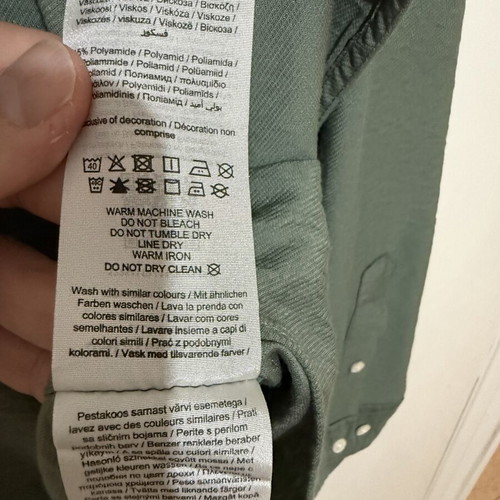 Jack & Jones shirt with Mao collar, khaki, size M