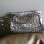 Benetton silver makeup bag new