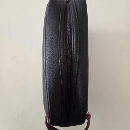 Ted Baker London Women's Cosmetic Bag like new, black with burgundy trim