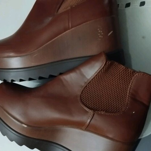 Ankle platform boots brown size 37 like new