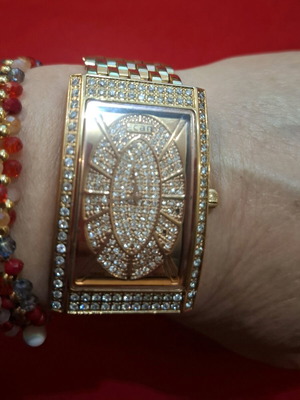 Ecan Quartz Iced Out Women's Watch Gold New