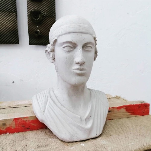 Hiniochos handmade plaster bust