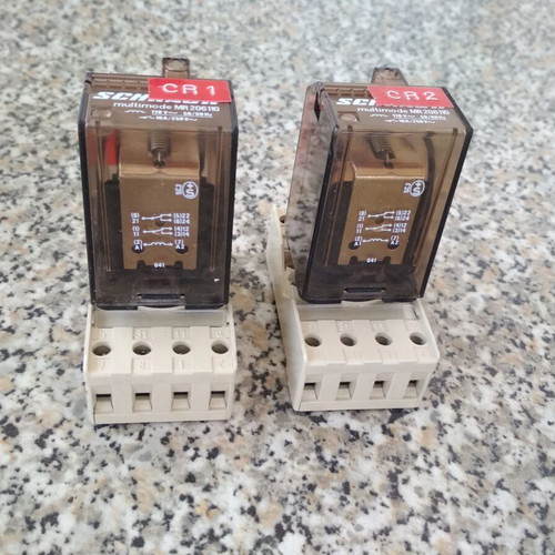 Schrack Multimode MR 110V Power Relays with Sockets, Set of 2
