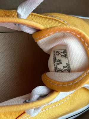 Vans branded shoes yellow like new, size 39
