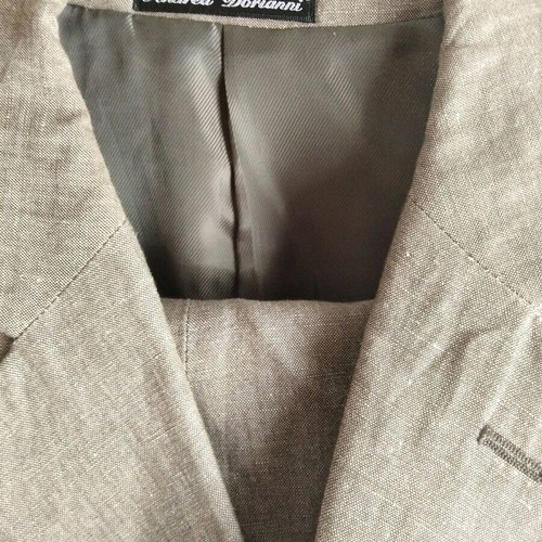 Andrea Doriani Exclusive men's linen suit, beige taupe