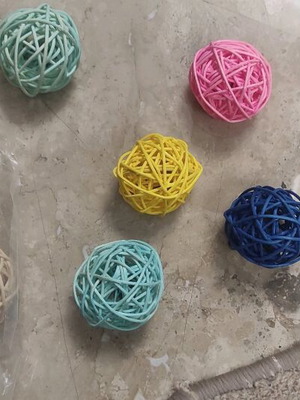 Colorful rattan balls new, decorative and pet chew toys
